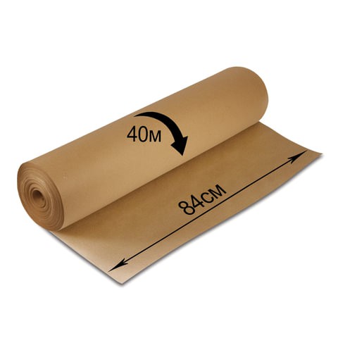 Крафт-бумага в рулоне Brauberg Марка А 840 мм x 40 м, 78 г/м2 440146 цена за 2 шт , 
